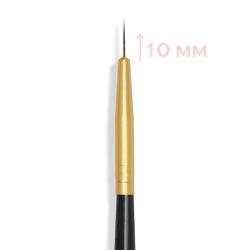 Wood Slim Line Brush by Julia Nessa 10mm - Gold - Image 2